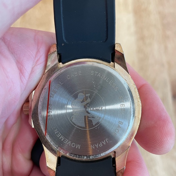 Stauer men’s 46mm black rose gold chronograph watch - Picture 2 of 4